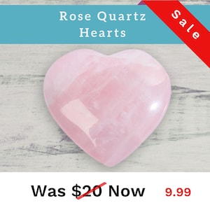 Rose Quartz Heart | Manifest Love | Natural Crystal Long Distance Relationship Couples Gift | Self Love & Law of Attraction