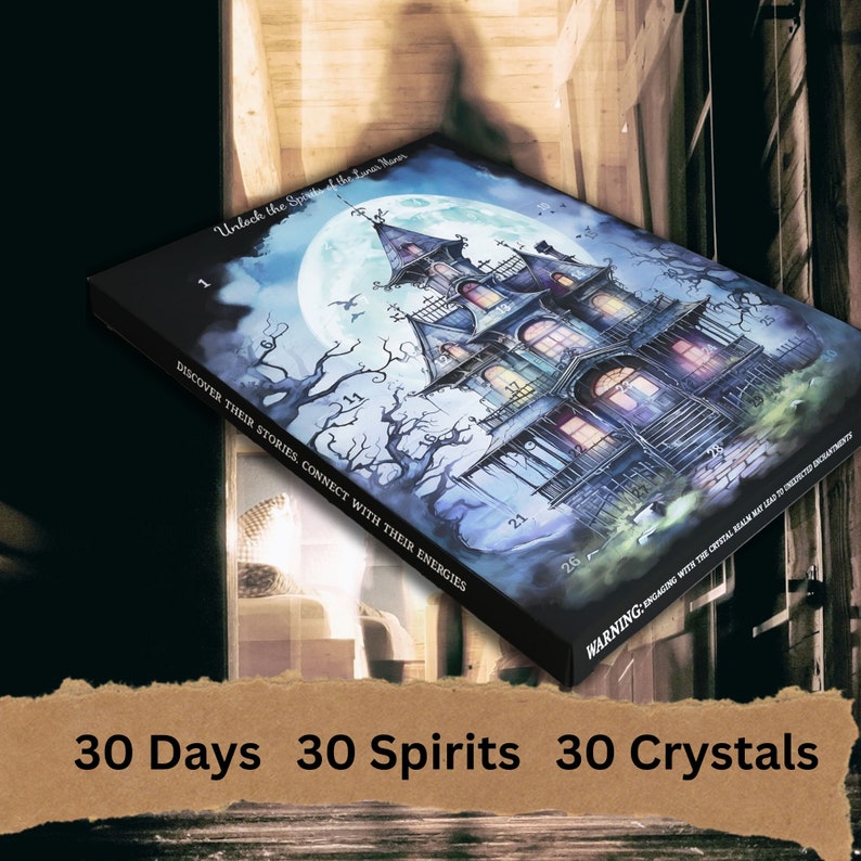 Halloween Advent Calendar Assorted Crystal Mystery Box, Haunted House Halloween Gift for Halloween Tree | Horror Gifts image 3