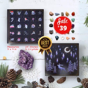 Crystal Advent Calendar, Adult Advent Calendar Countdown, Pagan Christmas Gift, Macabre Gothic Christmas Gifts, Krampus is Coming image 5