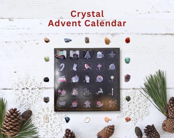 Unique Advent Calendar – 25 Days of Gemstone Surprises for Mindful Holiday Gifting & Festive Decor