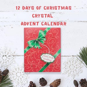 Christmas Advent Calendar with 12 Unique Gemstones Gift for Kids | 12 Days of Christmas