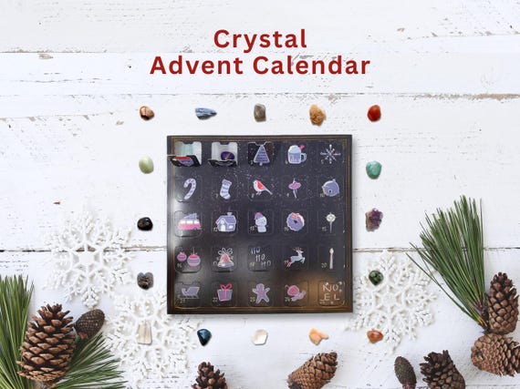 Crystal Advent Calendar, Adult Advent Calendar Countdown, Pagan Christmas Gift, Macabre Gothic Christmas Gifts, Krampus is Coming