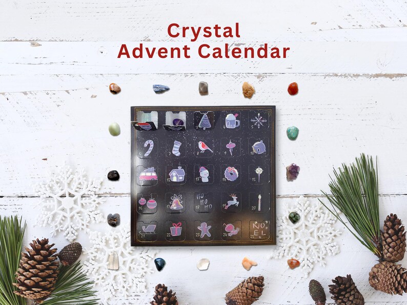 Crystal Advent Calendar, Adult Advent Calendar Countdown, Pagan Christmas Gift, Macabre Gothic Christmas Gifts, Krampus is Coming image 1