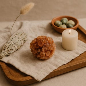 Aragonite natural stone crystal specimen for your mineral gemstone & rock collection, healing crystal grid or boho decor image 2