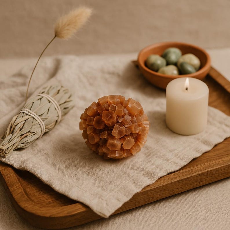 Aragonite natural stone crystal specimen for your mineral gemstone & rock collection, healing crystal grid or boho decor image 2