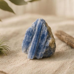 Blue Kyanite natural stone crystal specimen for your mineral gemstone & rock collection, healing crystal grid or boho decor