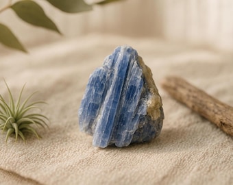 Blue Kyanite natural stone crystal specimen for your mineral gemstone & rock collection, healing crystal grid or boho decor