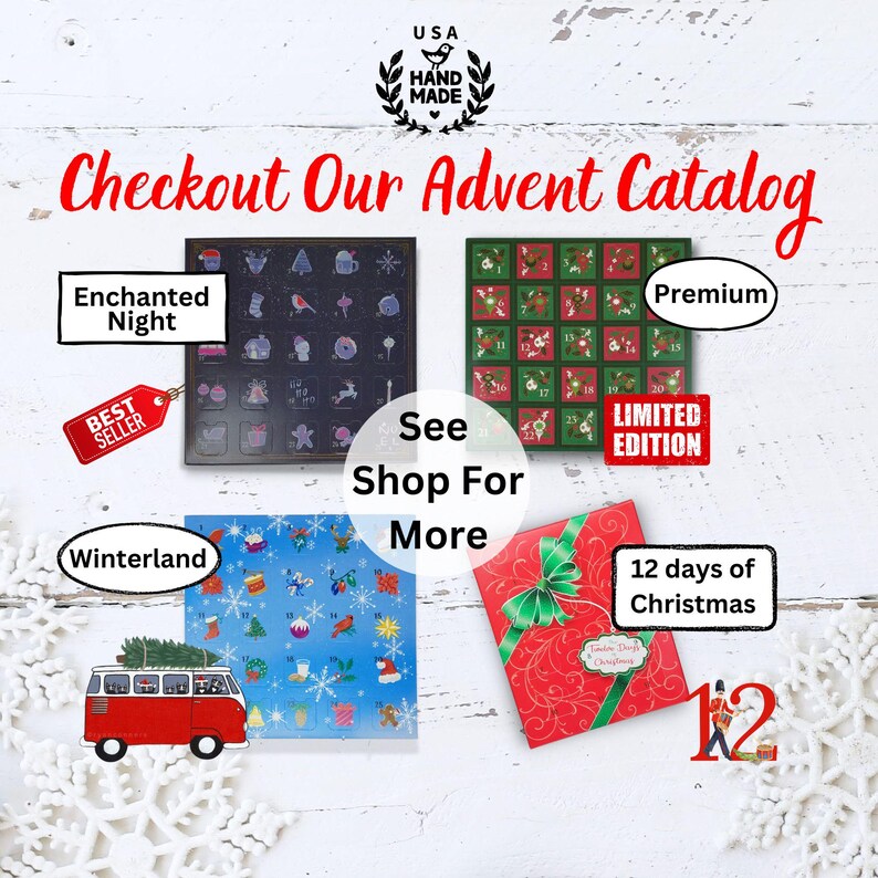 Crystal Advent Calendar, Adult Advent Calendar Countdown, Pagan Christmas Gift, Macabre Gothic Christmas Gifts, Krampus is Coming image 14