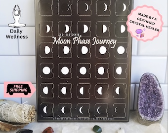 Moon Phase Calendar | Witchy Wicca New Moon Ritual Tools, Altar Healing Crystals