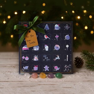 Crystal Advent Calendar, Adult Advent Calendar Countdown, Pagan Christmas Gift, Macabre Gothic Christmas Gifts, Krampus is Coming 1 Advent Calendar