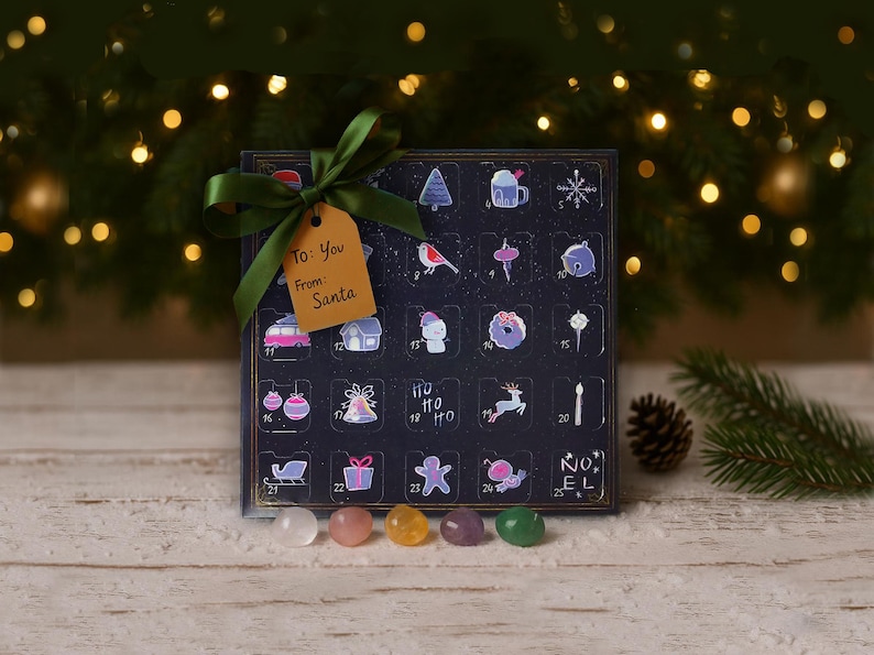 Crystal Advent Calendar, Adult Advent Calendar Countdown, Pagan Christmas Gift, Macabre Gothic Christmas Gifts, Krampus is Coming 1 Advent Calendar