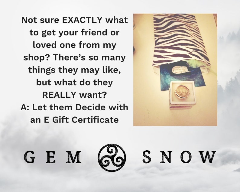 Gift Certificate For 250 Dollars to Spend in Our Etsy Shop Gem Snow Printable Gift Cards that make the Perfect Last Minute Gift image 4