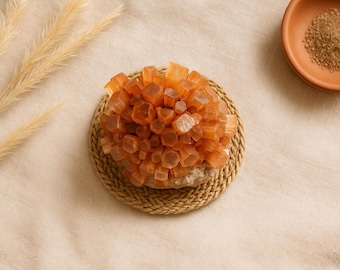Aragonite Cluster Natural Stone Crystal Specimen For Your Mineral Gemstone & Rock Collection, Altar Table Healing Crystal Grid or Boho Decor