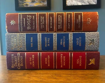Vintage Reader's Digest Condensed Books Set, Decorative Cottage Library Decor