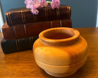 Hand Turned Wooden Bowl Rustic Decor Natural Wood Small Decorative Bowl
