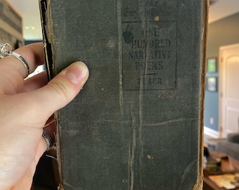 Antique Collection Of One Hundred Narrative Poems 1918 Vintage Poetry Book