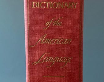 Webster’s New World Dictionary College Edition 1968 Vintage Red Hardcover
