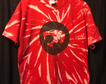 Thundercats Camiseta gráfica / Acid washed / Men's Lg / Upcycled / diseño espiral