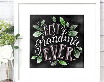 Grandma Gift, Grandma To Be, Chalkboard Art, Chalk Art, Best Grandma Ever, Grandma Sign, Grandmother Gift, New Grandma