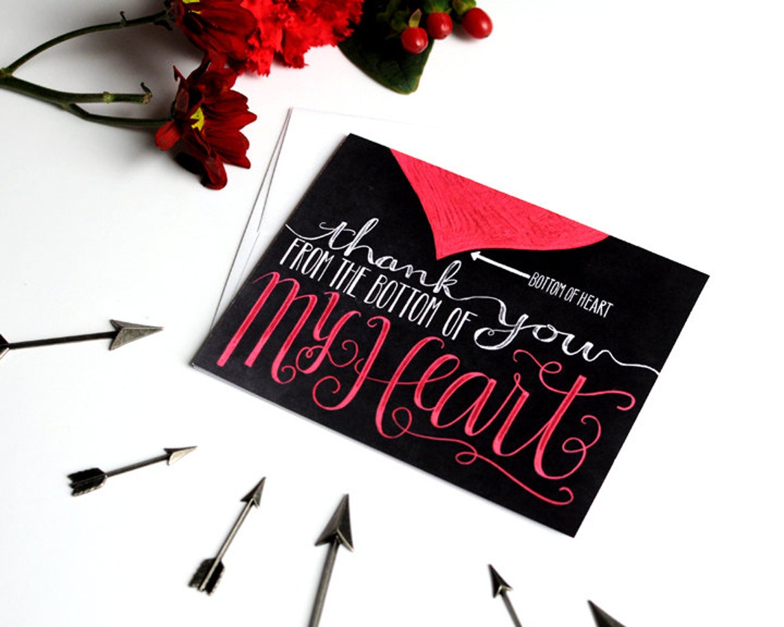 Thank You Card Bridal Shower Thank You Card Wedding Thank Etsy