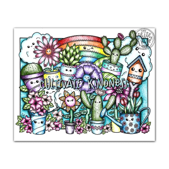 Coloring Page For Adults Download Kawaii Art Coloring Page