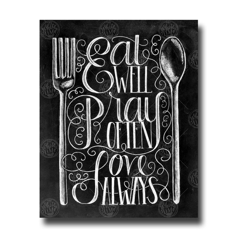 kitchen print kitchen quote kitchen sign kitchen art chalk etsy