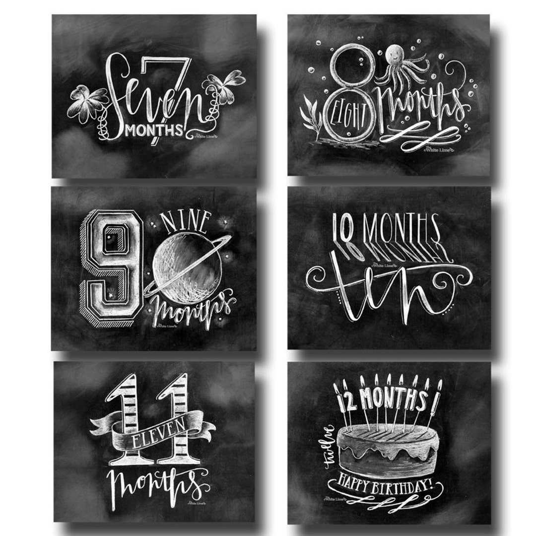 Baby Monthly Chalkboard, Baby Milestone Chalkboard, Mom to Be Gift