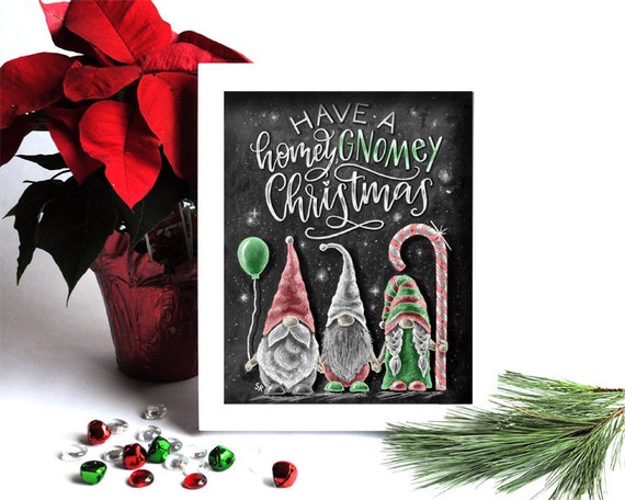 ノームのクリスマス サイン、家庭的なノームのクリスマスを、黒板