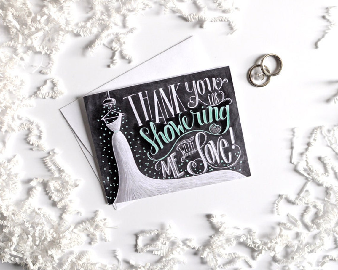 Bridal Shower Thank You Card Bridal Thank You Card Bridal Etsy