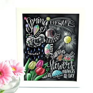 Four Seasons, 4 Seasons Wall Art, Chalkboard Art, Chalk Art, Four Seasons Art, Home Decor image 5