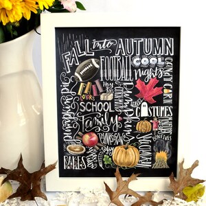 Fall Decor, Fall Word Art, Fall Art, Chalkboard Art, Chalk Art ...