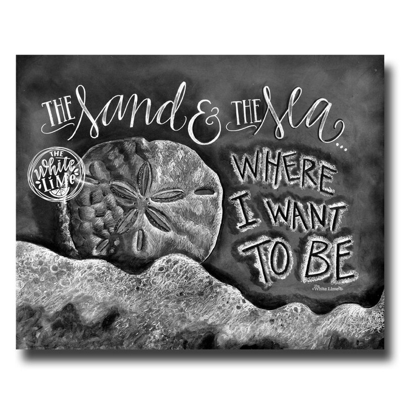 Beach Decor Beach Art Chalkboard Art Chalk Art Beach Etsy