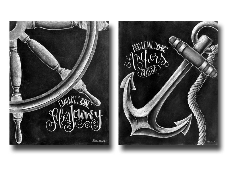 Nautical Art Nautical Decor Chalkboard Art Chalk Art Beach Etsy