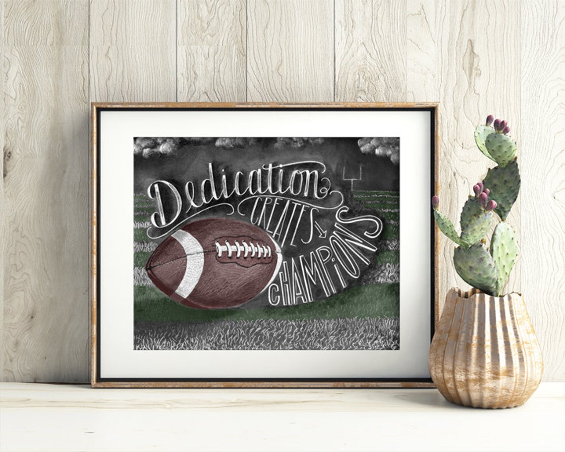 Football Decor Football Art Chalk Art Chalkboard Art Etsy Canada