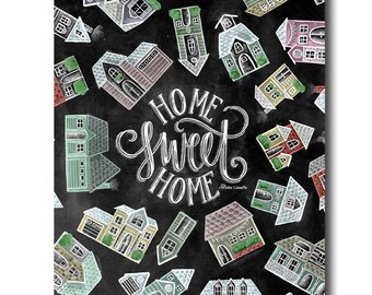 Home Sweet Home, Home Sweet Home Sign, Chalk Art, Home Sweet Home Print, Housewarming Gift, Home Decor, Chalk Art