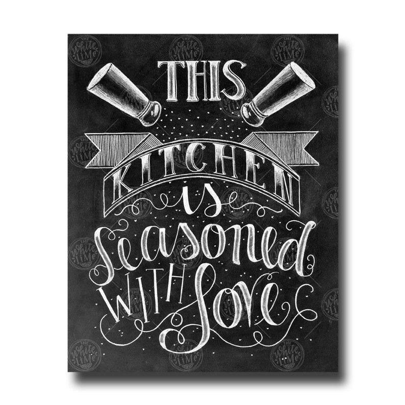 Kitchen Decor Kitchen Art Kitchen Sign Kitchen Print Chalk Etsy