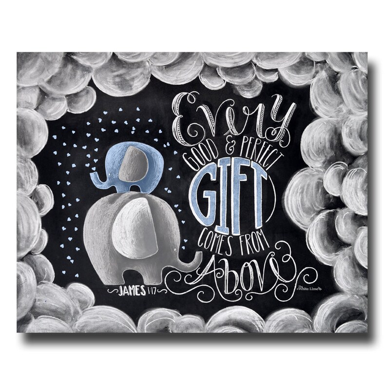 Elephant Baby Shower Chalkboard Art Chalk Art Elephant Etsy