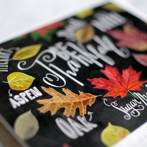 Fall Card, Thanksgiving Card, Fall Leaves, Chalkboard Art, Chalkboard Card, Chalk Art, Be Thankful, Autumn, Fall Art, Thanksgiving Art image 4