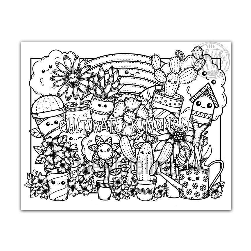 Coloring Set 2 - Cute Kawaii Coloring Pages For Kids And Adults — The White  Lime