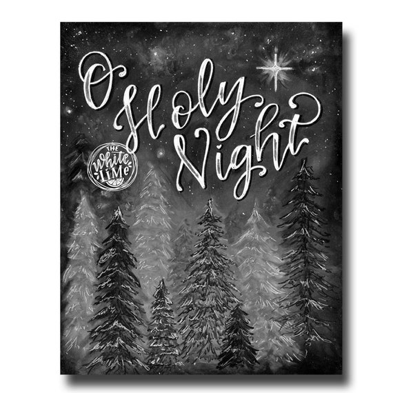 Christmas Decor Christmas Tree Art Chalkboard Art Chalk | Etsy