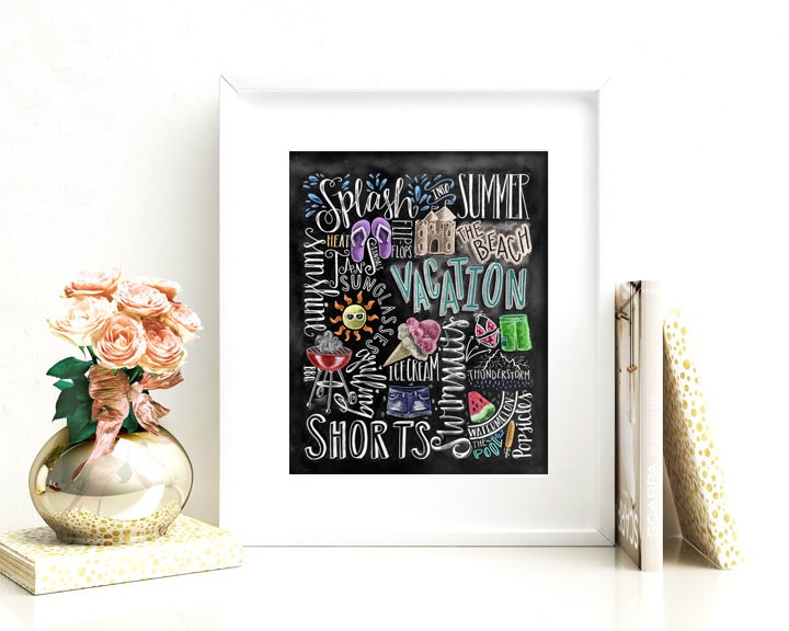 Four Seasons 4 Seasons Wall Art Chalkboard Art Chalk Art