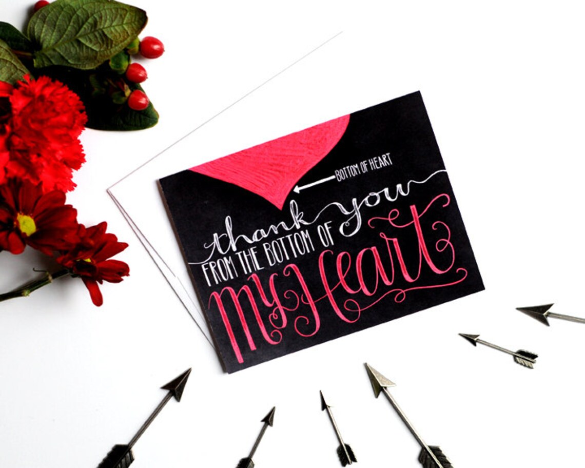 Thank You Card Bridal Shower Thank You Card Wedding Thank Etsy