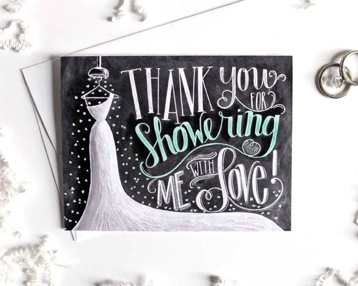 Bridal Shower Thank You Card Bridal Thank You Card Bridal Etsy
