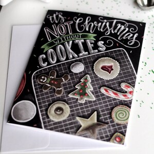 Christmas Cookie Party, Christmas Cookie Exchange, Chalk Art, Christmas Card, Chalkboard Art, Holiday Card image 5