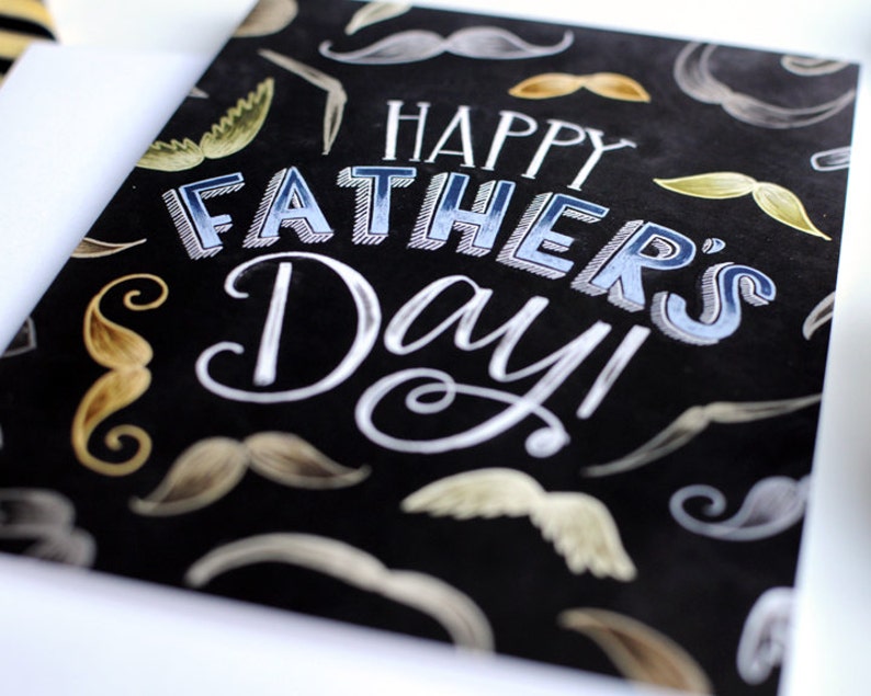 Fathers Day Card Happy Fathers Day Chalkboard Art Chalk Etsy