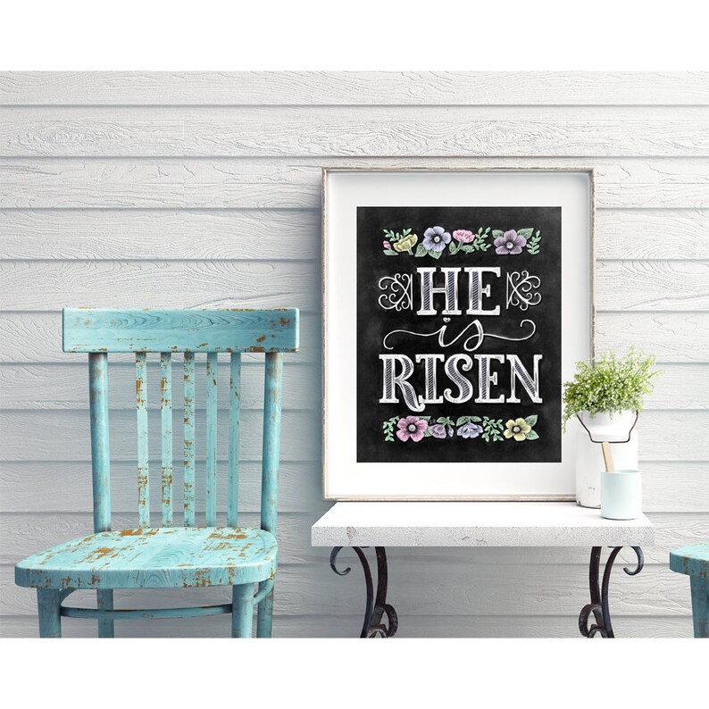 He Is Risen Sign Easter Sign Easter Art Chalk Art Etsy