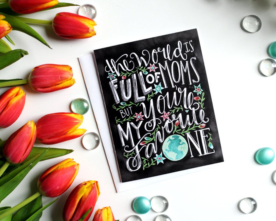 Mothers Day Card, Mothers Day Gift, Chalkboard Card, Celebrating Mom ...