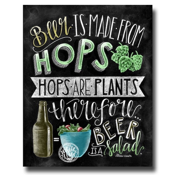 ビールの看板、アルコールは大した話ではない、黒板アート、チョーク