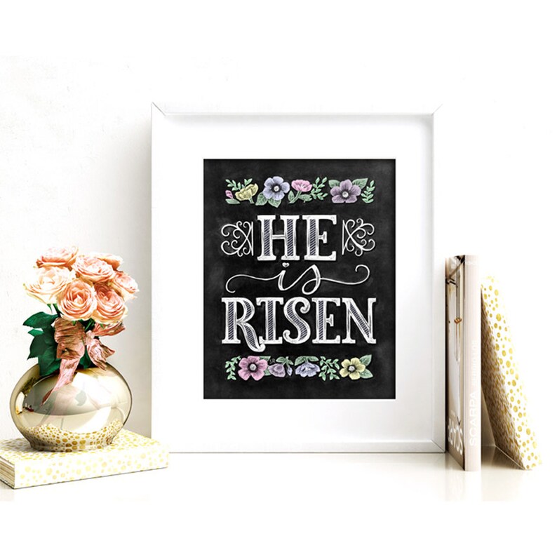 He Is Risen Sign Easter Sign Easter Art Chalk Art Etsy