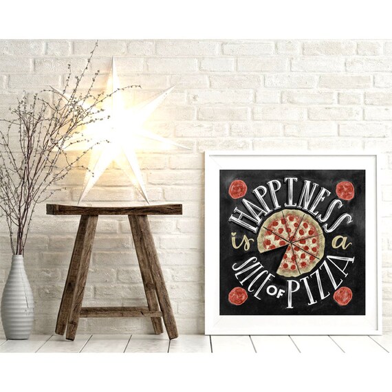 Pizza Schild Aufkleber – Vinyl Wandtattoo Für Küche Oder Pizzeria, Rot, 42x61 Cm